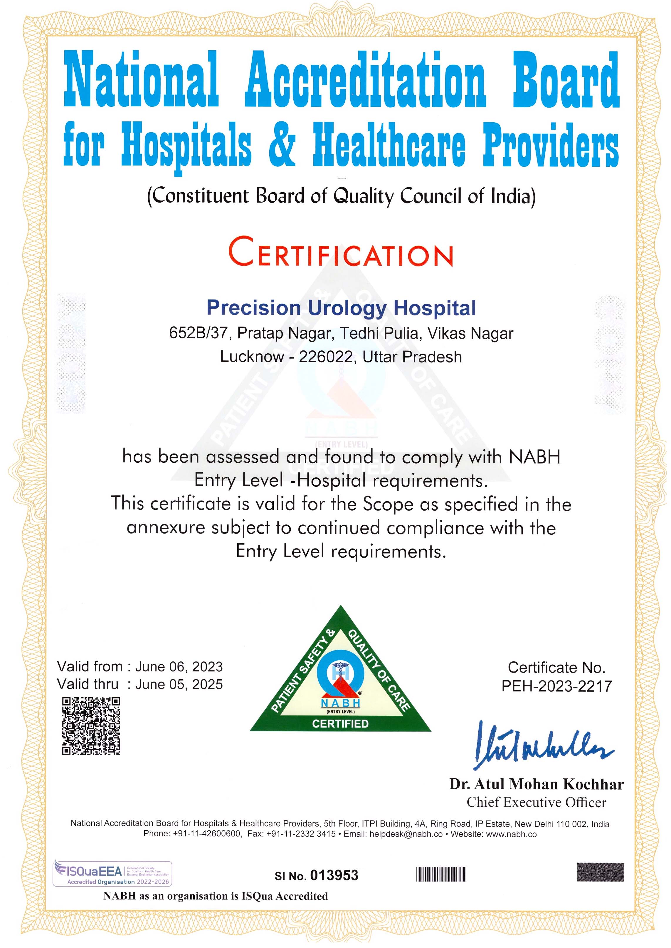 Renewal of NABH Certification @PUH